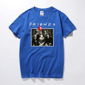 Cotton matching T-shirt Horror Friends Pennywise Michael Myers Jason Voorhees Halloween Men T-Shirt Cotton matching T-shirt