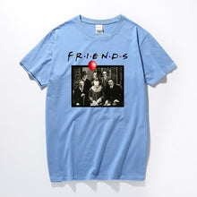 Load image into Gallery viewer, Cotton matching T-shirt Horror Friends Pennywise Michael Myers Jason Voorhees Halloween Men T-Shirt Cotton matching T-shirt